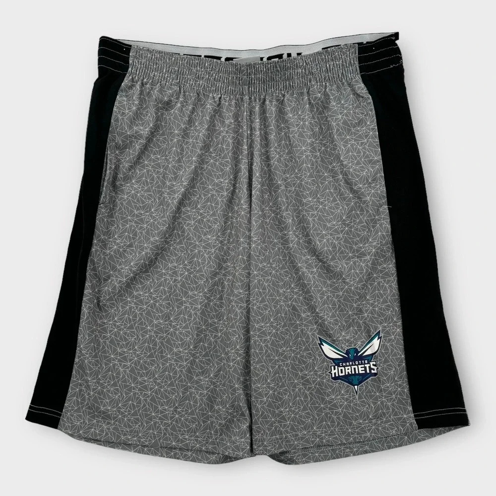NBA Charlotte Hornets Net-Dri Shorts Mens‎ Large Elastic Waist Pockets Athletic